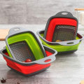 BPA Free Silicon Collapsible Colander Fruit Sieb